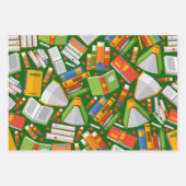 Feuille De Papier Cadeau Motif de livre (Devant 3)