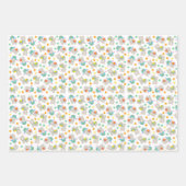 Feuille De Papier Cadeau Motif De Llamas, Cute Llamas, Alpacas, Fleurs (Devant 3)