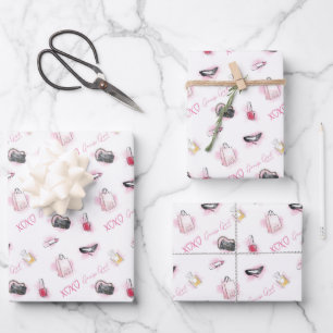 Feuille De Papier Cadeau Motif de maquillage pour filles Gossip