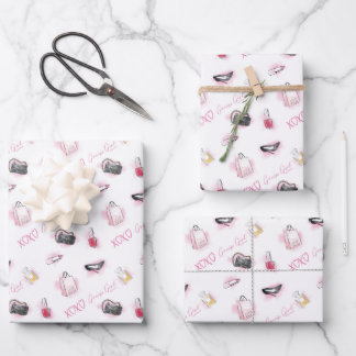 Feuille De Papier Cadeau Motif de maquillage pour filles Gossip