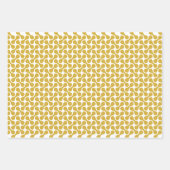 Feuille De Papier Cadeau Motif de métal géométrique Or moderne (Devant)