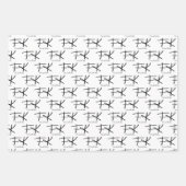 Feuille De Papier Cadeau Motif de monogramme "FK" de Frida Kahlo (Devant 2)