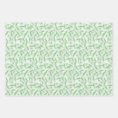 Feuille De Papier Cadeau Motif de neige blanc, Menthe (Devant 2)