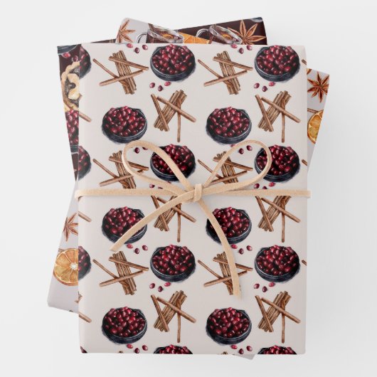 Feuille De Papier Cadeau Motif de Noël (En situation)