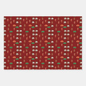 Feuille De Papier Cadeau Motif de Noël (Devant)