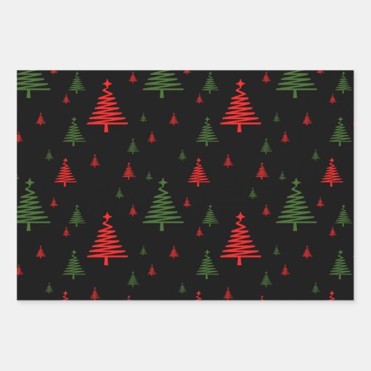 Feuille De Papier Cadeau Motif de Noël (Devant)