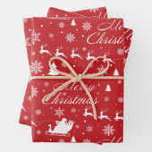 Feuille De Papier Cadeau Motif de Noël (En situation)