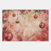 Feuille De Papier Cadeau Motif de Noël (Devant)