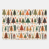 Feuille De Papier Cadeau Motif de Noël d'art populaire scandinave (Devant)