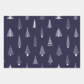 Feuille De Papier Cadeau Motif de Noël des sapins (Devant 3)