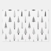 Feuille De Papier Cadeau Motif de Noël des sapins (Devant 2)