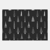 Feuille De Papier Cadeau Motif de Noël des sapins (Devant)