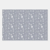 Feuille De Papier Cadeau Motif de Noël élégant et moderne (Devant)