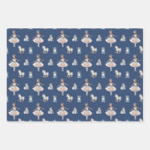 Feuille De Papier Cadeau Motif de Noël en aquarelle classique (Devant)