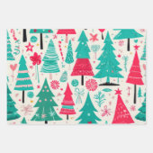 Feuille De Papier Cadeau Motif de Noël Festif Whimsical (Devant)