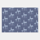 Feuille De Papier Cadeau Motif de Noël Gemstone Crystal Reindeer (Devant)