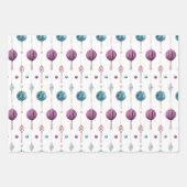 Feuille De Papier Cadeau Motif de Noël moderne étonnant Bauble (Devant 2)