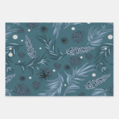 Feuille De Papier Cadeau Motif de Noël, Pine Snow 12 (Devant)