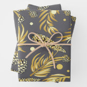 Feuille De Papier Cadeau Motif de Noël, Pine Snow 2 (En situation)