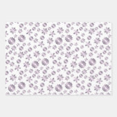 Feuille De Papier Cadeau Motif de Noël pourpre (Devant 3)