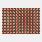 Feuille De Papier Cadeau Motif de Noël Red Green Gold (Devant 2)