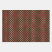 Feuille De Papier Cadeau Motif de Noël Red Green Gold (Devant)
