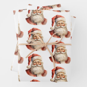 Feuille De Papier Cadeau Motif de Noël rétro