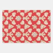 Feuille De Papier Cadeau 🎄 motif de Noël rouge (Devant)