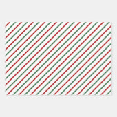 Feuille De Papier Cadeau Motif de Noël Rouge Vert Blanc (Devant 2)