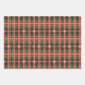 Feuille De Papier Cadeau Motif de Noël Tartan (Devant 2)