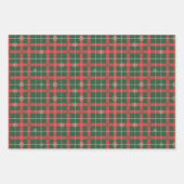 Feuille De Papier Cadeau Motif de Noël Tartan (Devant)
