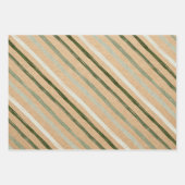 Feuille De Papier Cadeau Motif de Noël vert moderne Kraft (Devant 3)