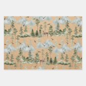Feuille De Papier Cadeau Motif de Noël vert moderne Kraft (Devant)