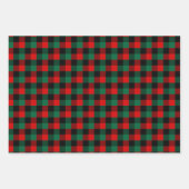 Feuille De Papier Cadeau Motif de Noël vert rouge moderne (Devant 3)