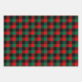 Feuille De Papier Cadeau Motif de Noël vert rouge moderne (Devant 2)