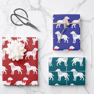 Feuille De Papier Cadeau Motif de nœud cadeau pour retrievers du Labrador