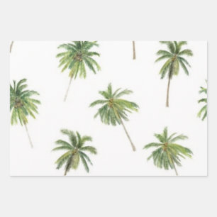 Feuille De Papier Cadeau Motif de palmier