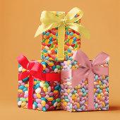 Feuille De Papier Cadeau Motif de Pâques Jelly Bean