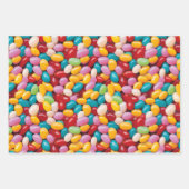 Feuille De Papier Cadeau Motif de Pâques Jelly Bean (Devant)