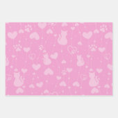 Feuille De Papier Cadeau Motif de pattes de chat (Devant 3)