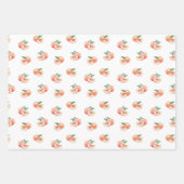 Feuille De Papier Cadeau Motif de pêche aquarelle (Devant 2)