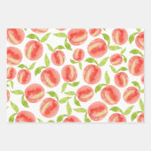 Feuille De Papier Cadeau Motif de pêche aquarelle (Devant 2)