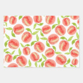 Feuille De Papier Cadeau Motif de pêche aquarelle (Devant)