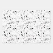 Feuille De Papier Cadeau Motif de peinture noire (Devant 2)