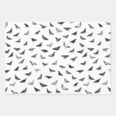 Feuille De Papier Cadeau Motif de pigeon (Devant 2)
