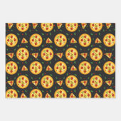 Feuille De Papier Cadeau motif de pizza amusant (Devant 3)