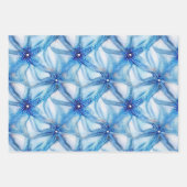 Feuille De Papier Cadeau Motif de plage bleu Starfish (Devant)