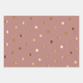 Feuille De Papier Cadeau Motif de point de Polka Gold (Devant 3)