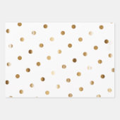 Feuille De Papier Cadeau Motif de point de Polka Gold (Devant 2)