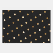 Feuille De Papier Cadeau Motif de point de Polka Gold (Devant)